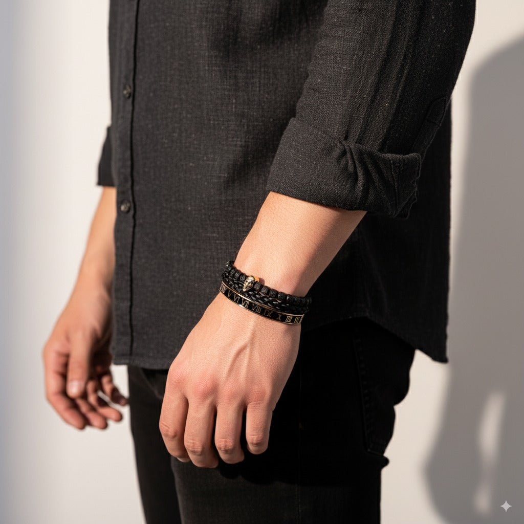 Pulseira Aço Inoxidavel 316L Crânio