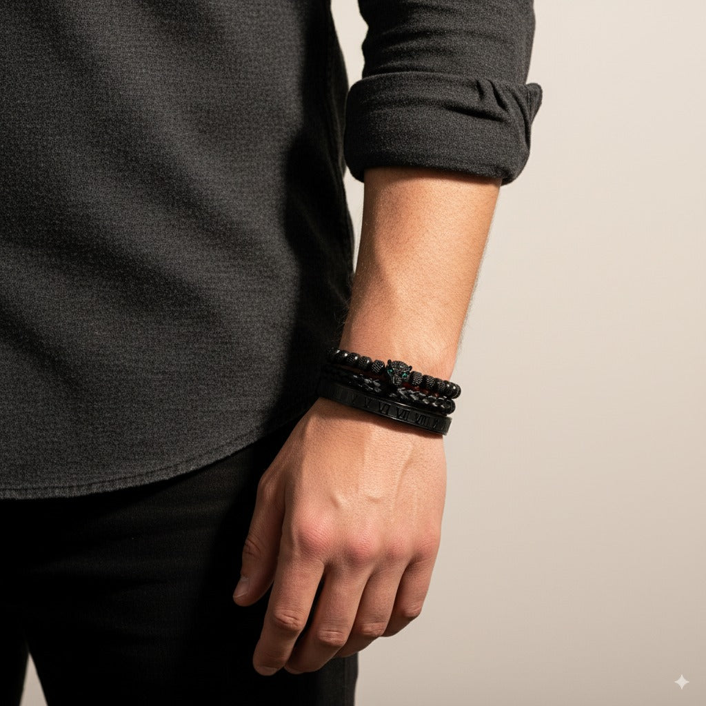 Pulseira Aço Inoxidável 316L Brannor Black