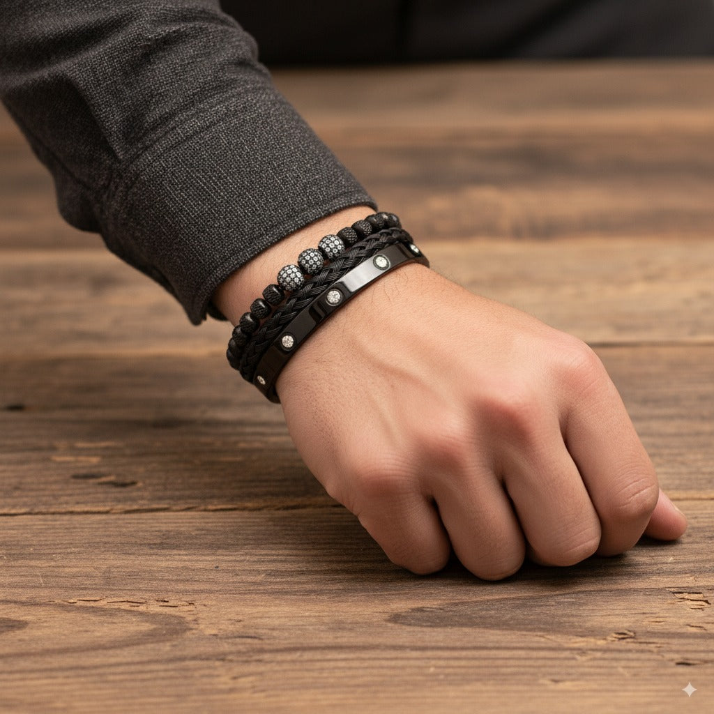 Pulseira Aço Inoxidável 316L Maveron Black