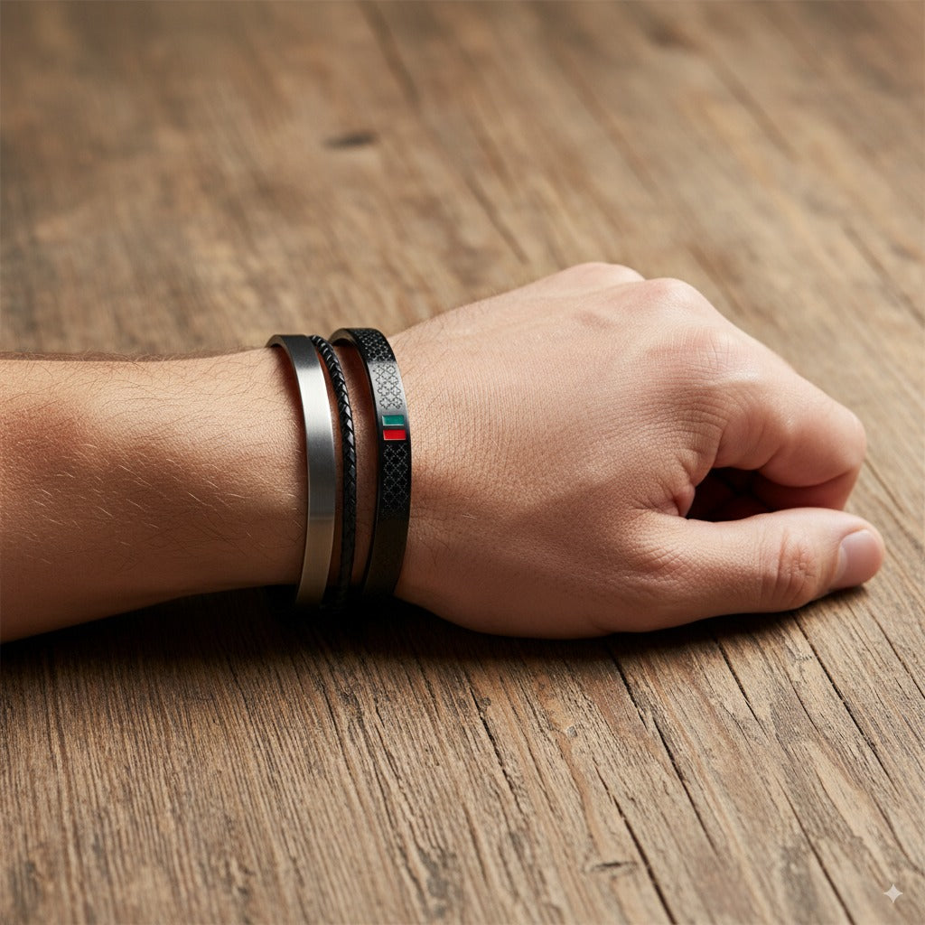 Pulseira Aço Inoxidável 316L Minimalista Argos Black