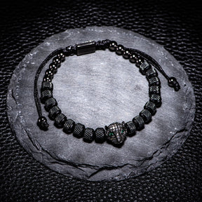 Charme micro pave cz cabeça de leopardo pulseiras masculinas aço inoxidável casal artesanal jóias presente acero inoxidável joyeria mujer