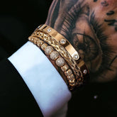 3 pçs luxo micro pave cz contas redondas charme real pulseiras masculinas cristais de aço inoxidável pulseiras casal artesanal jóias presente